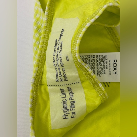 ROXY Beautiful Sun Lime-aide Checkered Moderate Coverage Bikini Bottom M… - Picture 6 of 6